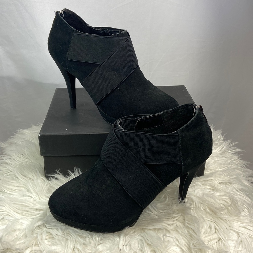 Mark by Avon Suede Zippered Booties with Foam Padding